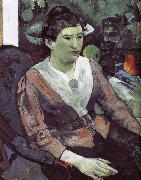 Paul Gauguin Cezanne s still life paintings in the background of portraits of women oil